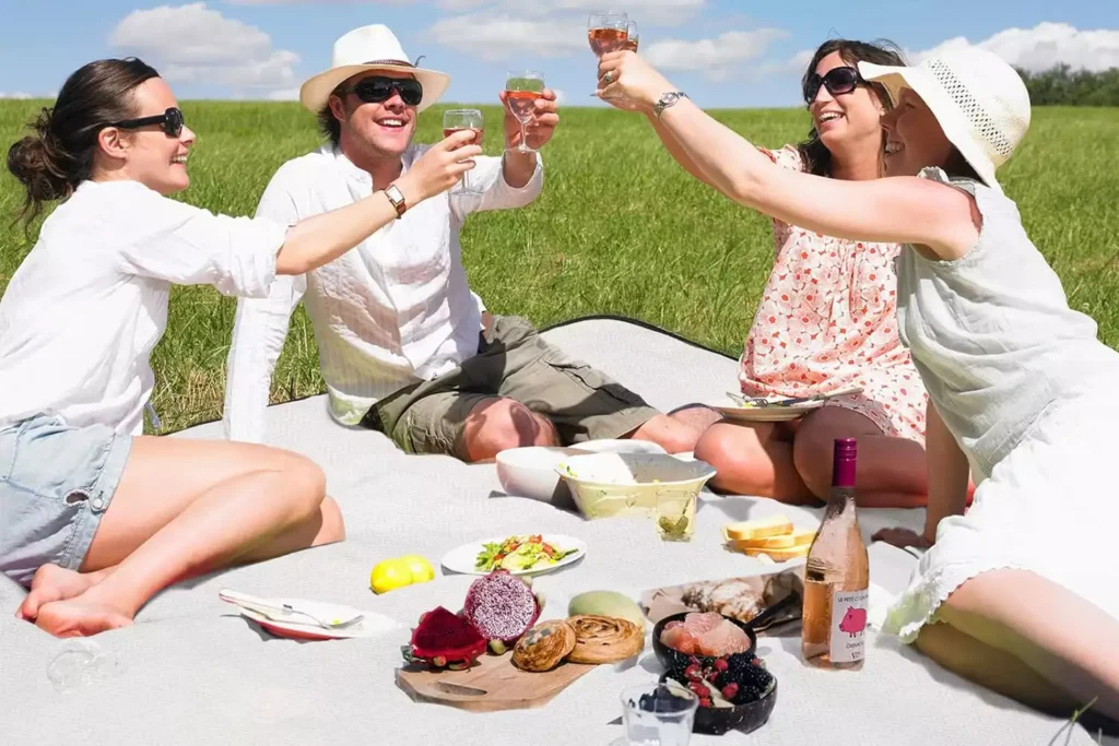 White Picnic Blanket Waterproof