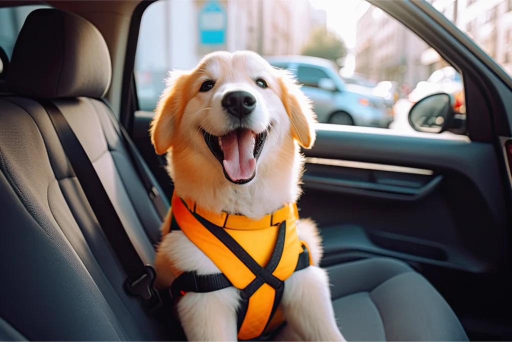 Dodge Challenger back seat cover for Great Pyrenees